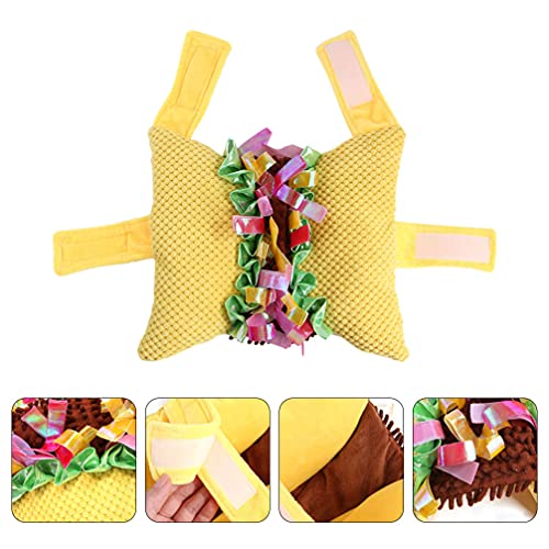 Balacoo Arnés de Malla para Perro Chaleco Acolchado sin Comodidad Ajustable para Perro Gato Erizo Traje de Ropa Divertido Trajes para Gatito Amarillo