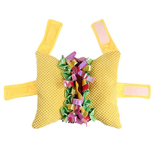 Balacoo Arnés de Malla para Perro Chaleco Acolchado sin Comodidad Ajustable para Perro Gato Erizo Traje de Ropa Divertido Trajes para Gatito Amarillo
