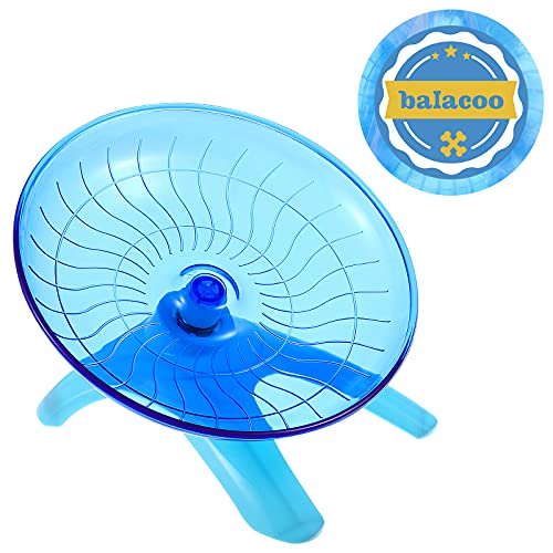 Balacoo Hamster Volador Platillo Ejercicio Rueda Silenciosa de Plástico Jugando Juguete para Gerbils Ardillas, Hámster Correr Rueda Deportiva (Blanco)