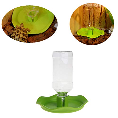 Balacoo Reptil Automático Alimentador de Agua Cuenca Fuente de Agua Reptil Botella de Agua Tortuga Lagarto Bandeja de Agua Alimentador