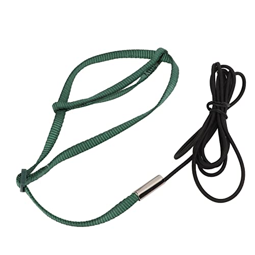 BALITY Cuerda de Entrenamiento de Pájaros, Correa de Arnés de Pájaro Suave Resistente a Mordeduras Portátil Ajustable para Cacatúa(Verde, XS)