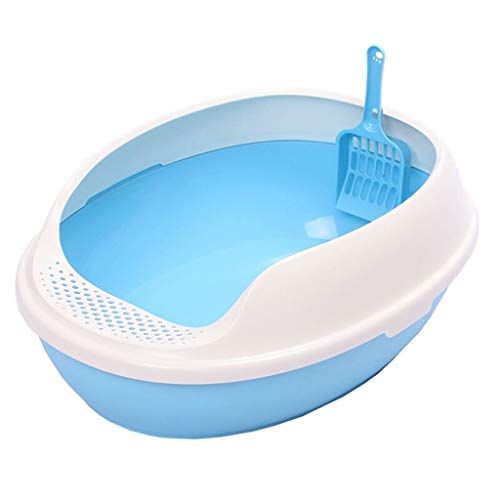 Bandeja de Arena Cerrado Semi-tocador del Gato de Arena Cuenca del Animal doméstico del Gato Grandes Suministros del Gato del Espacio for IR al baño del Gato del Gato Pot arenero Gatos