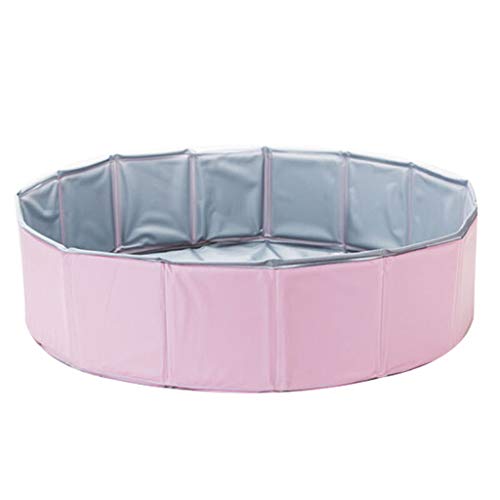 Bañera para Perros Baño para Mascotas Bañera para Gatos Bañera Plegable Medio Grande Suministros para el baño para Perros Azul Rosa Amarillo (Color : Pink)