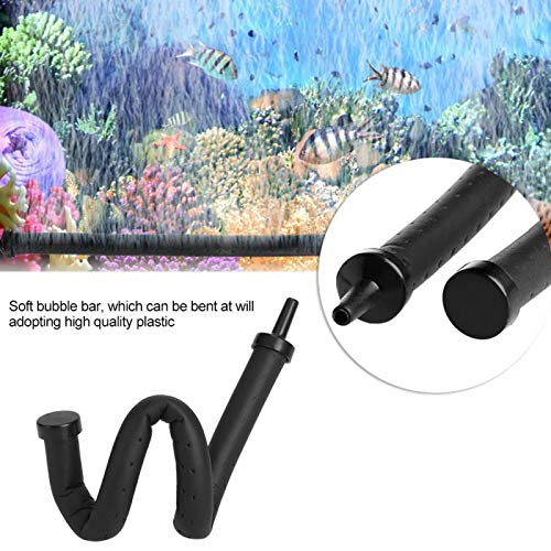 Barra de Burbujas, Plástico, Oxígeno, Acuario, Barra de Burbujas de Aire para Acuario, Pecera, Accesorios de Acuario para Mejorar la Circulación del Agua(5 paquetes de una sola cabeza de 30cm)