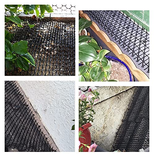 Barrera de espinas para animales,Estera de Anti Gato,Pinchos Anti Gatos,Mats Anti-Gato Tiras Prickle Mantenga Gato lejos de Seguridad de plástico de Spike Prickle Gaza Planta Red Protectora para la
