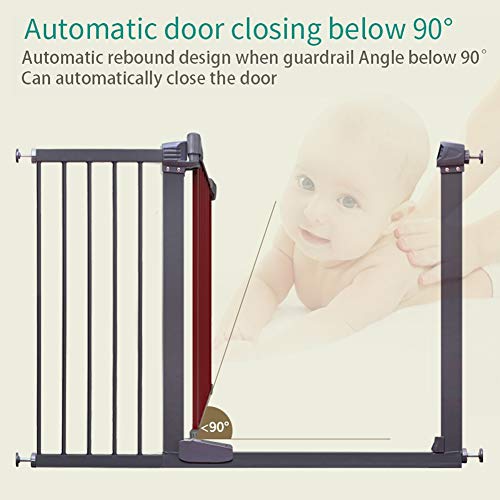 Barrera de Seguridad, Presión Compuerta De Seguridad Fit, Puerta De Metal For Niños, Bebé Y Perro Casero De La Puerta De La Escalera Gates, De Cierre Automático, Fácil De Instalar, Se Adapta A Los Esp