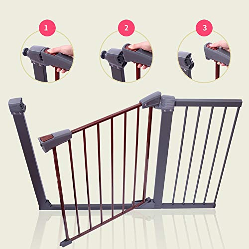 Barrera de Seguridad, Presión Compuerta De Seguridad Fit, Puerta De Metal For Niños, Bebé Y Perro Casero De La Puerta De La Escalera Gates, De Cierre Automático, Fácil De Instalar, Se Adapta A Los Esp
