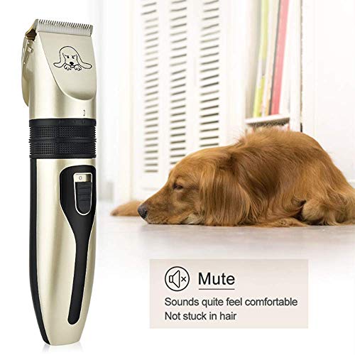 Beauty Searcher 10 Uds, Cortadora eléctrica para Perros, Mascotas, Perros y Gatos, Kit de Recortadora de Pelo, Juego de máquina de Corte de afeitadora Recargable de bajo Ruido