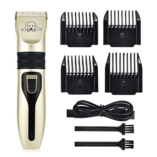 Beauty Searcher 10 Uds, Cortadora eléctrica para Perros, Mascotas, Perros y Gatos, Kit de Recortadora de Pelo, Juego de máquina de Corte de afeitadora Recargable de bajo Ruido