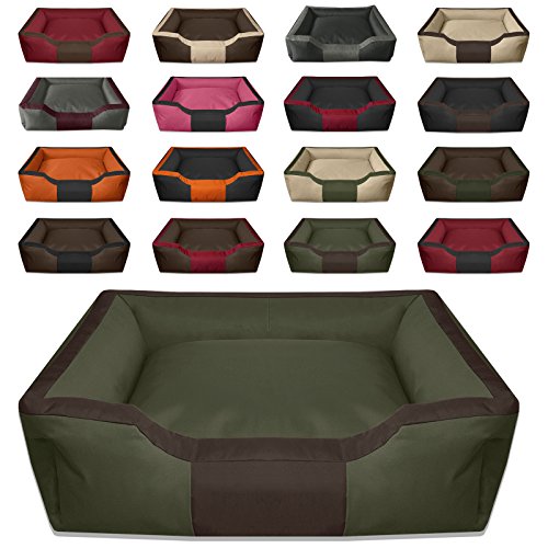 BedDog® Bruno Verde/Negro XXXL Aprox. 150x110cm colchón para Perro, 15 Colores, Cama para Perro, sofá para Perro, Cesta para Perro