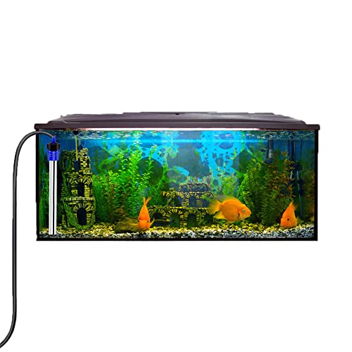 Bekasa Calentador de acuario, cristal grueso, regulador de temperatura ajustable, calentador de acuario, calentador tropical para acuario, mantiene la temperatura estable para tortugas Betta (100 W)