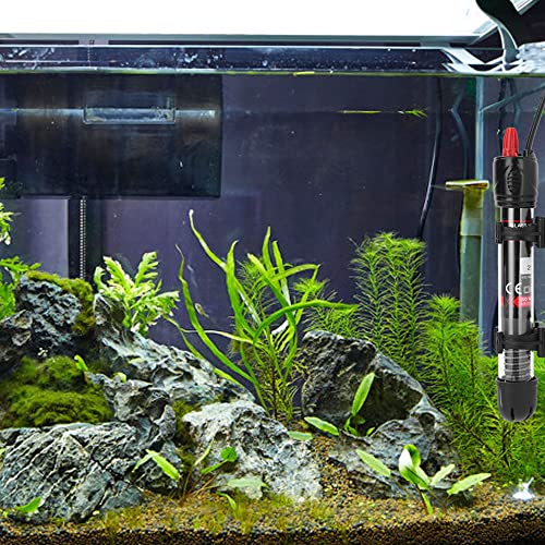 Bekasa Calentador de acuario, cristal grueso, regulador de temperatura ajustable, calentador de acuario, calentador tropical para acuario, mantiene la temperatura estable para tortugas Betta (100 W)
