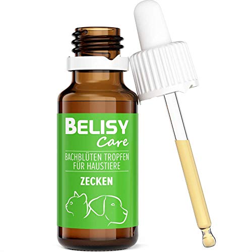 BELISY Zarrapatas flores de Bach, gotas para perros y gatos, mezcla especial de flores de Bach, 20 ml