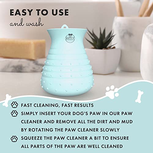 Belly Limpiador Patas Perro Grande y Pequeño - Limpia Patas Perro Portátil de Silicona - Limpiador de Patas para Perros Grandes, Medianos y Pequeños - Taza Limpia Patitas Perro con Cepillo por Dentro