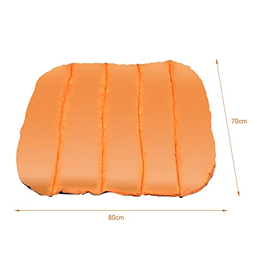 Beowanzk Cama Perro/Gato Antiestres Antimordeduras Elevada Cojin Colchon Perro Lavable Colchoneta Viaje Relajantes Cunas para Perros Exterior Impermeables Plegable Portatil (pequeño, Naranja)