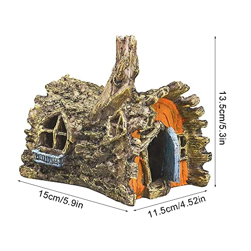 Bhina Adornos De Acuario Cueva Resina,Decoración De Acuario De Resina,Decoraciones del Tanque De Pescados,Decoración Acuario Cueva,Adecuado para Peces Pequeños,Camarones,Cangrejos,Pequeños Reptiles