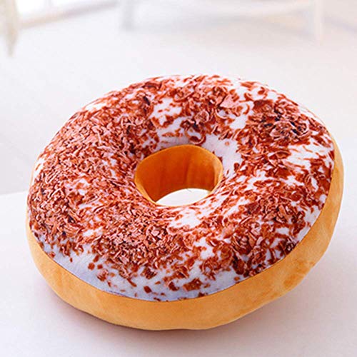 Bigbarry Cómodo 40cm tiramisú Lindo Regalo de cumpleaños Almohada Juguete de Peluche Postre rosquilla Natural