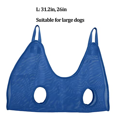 BigKing Hamaca de Belleza para Mascotas, ayudante de Hamaca para el Cuidado de Mascotas, Ganchos en Forma de S, Hamaca para Asistente de Recorte de Belleza para Perros y Gatos(L-Azul)