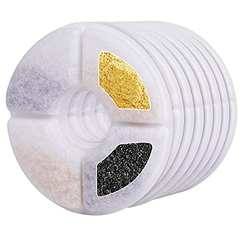 Bigqin Filtro de Fuente para Gatos, Filtro de Repuesto para Fuente con Resina y carbón Activado, Filtro de Fuente para Gatos y Perros, Paquete de 8