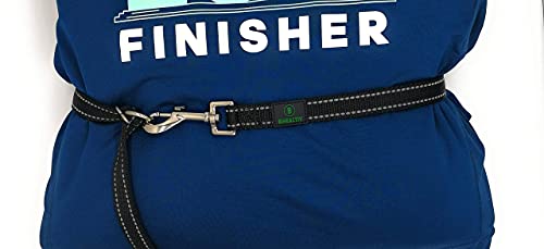 BINEACTIV Correa para perros, correa de guía, correa manos libres, correa para correr, correa de varias longitudes, universal, costuras reflectantes, acabado robusto (1.Negro)