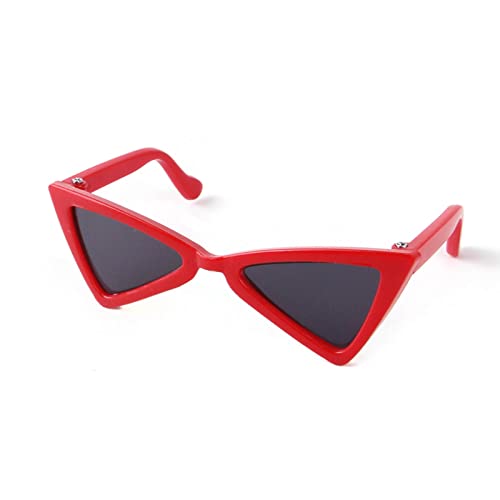 bismarckbeer Gafas de Sol Mascotas Divertidas Mascotas Gato Gafas de Sol Gafas de Sol Suministros fáciles de Transportar Larga Vida útil Rojo Negro
