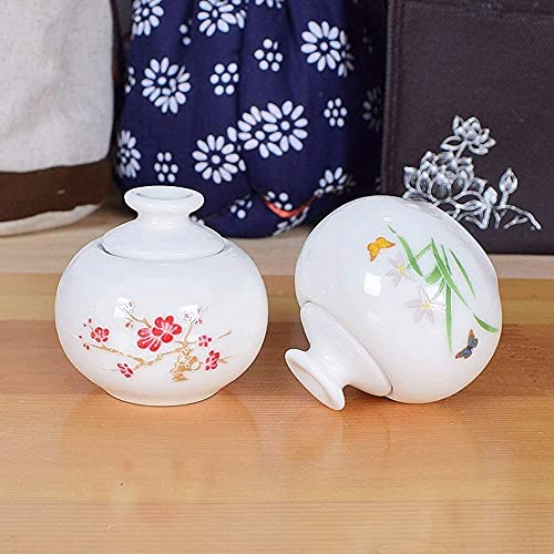 BOCbco Cremation Urns Weewsake Cremation Urns Urns Decorativos para Cenizas Humanas Adulto, Cerámica Hecha a Mano a Prueba de Humedad a Prueba de Humedad Frascos de Cremación de Las Urnas, Urna de Ent