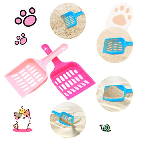 BoloShine Pala para Lecho Bandejas, 3 Unidades Plástico de Arena Recogedor de Arena para Gatos para Mascotas Tamiz Perros de Cucharas Alimentos Arena Limpieza Herramienta