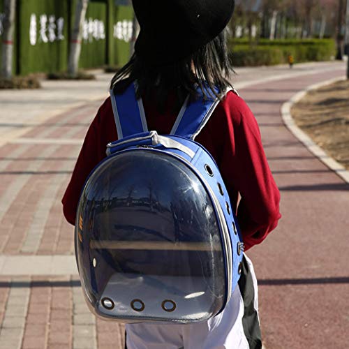 Bolsa de viaje transpirable de 360 ° de viaje para mascotas con cápsula espacial transparente