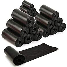 Bolsas caca perro 300bolsas, bolsas para excrementos de perro, pack 20 rollos de 15 bolsas (300 bolsas) para caca de perro, bolsa caca perro negra resistente perros grandes y pequeños (300 bolsas)