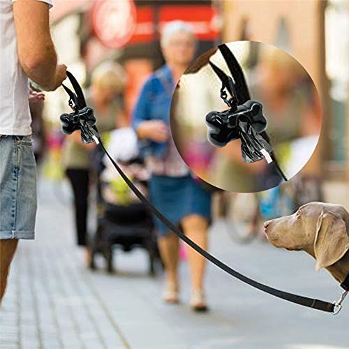Bolsas Caca Perro, Bolsas para excrementos de Perro, Poop Bag para Mascotas Domésticos de 48 Rolls, Total 720 Bolsas con 2 Dispensadores (negro)