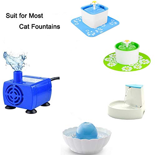 Bomba de agua para mascotas, bomba de repuesto para flores, fuente de gato, mini súper silenciosa, bomba eléctrica de agua de 2 W, con cable de 1,5 m para fuente de agua para gatos
