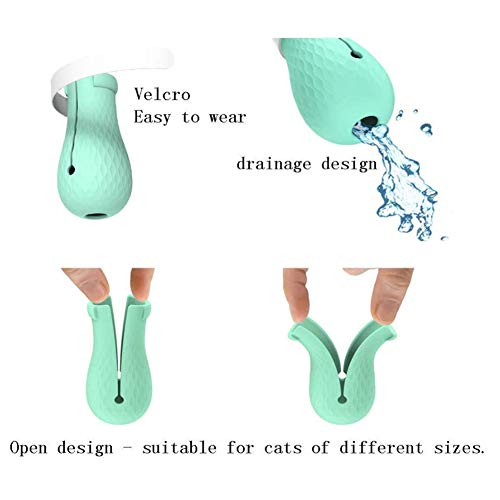 Botas De Gato De Silicona Antiarañazos, Protector De Pata De Gato Ajustable, Rascado De Aseo para Mascotas, Cubierta De Garras De Gato, Zapatos Médicos para Mascotas para El Baño En El Hogar 4 Piezas