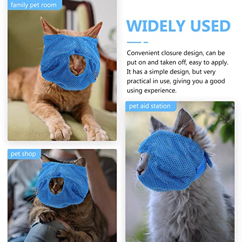 Bozal de Gato Hocico de Malla Transpirable: Bolsas de Asiento de Preparación para Mascotas Gatos de Morder Masticar Anti Bite Anti Meow Suministros Suministros S