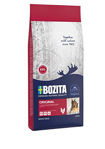BOZITA Comida Original para Perros, 12 kg, alimento seco producido de Manera sostenible para Perros Adultos