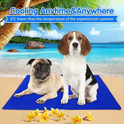 Bravpet Alfombra Refrescante , Relleno Autorefrigerante para mascotas, Comodidad para Perros y Gatos (L)