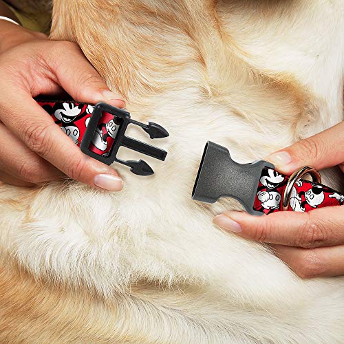 Buckle Down Mickey ratón Plantea Scattered Rojo/Negro/Blanco plástico Clip Collar