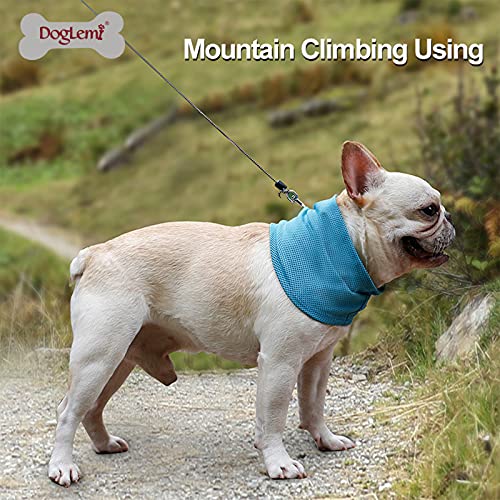 Bufandas Protectoras de Protección Solar, Ropa Refrescante para Mascotas Bufanda de Enfriamiento para Mascotas para Perros/Gatos,Blue,M(Neck45cm)