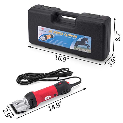 BuoQua Cizalla Eléctrica de Lana de Alpaca 220-240V 350W de Corte Eléctrico Cizalla Lana Cizalla de Oveja Eléctrica Segura Máquina de Corte de Pelo de Mascotas Tijera Suministros para la Granja