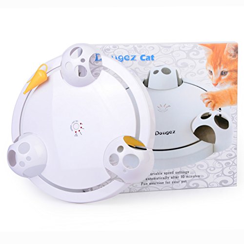 Buyter Placa de Juego de ratón de Captura de Rompecabezas eléctrico de Juguete Giratorio de Gato Interactivo