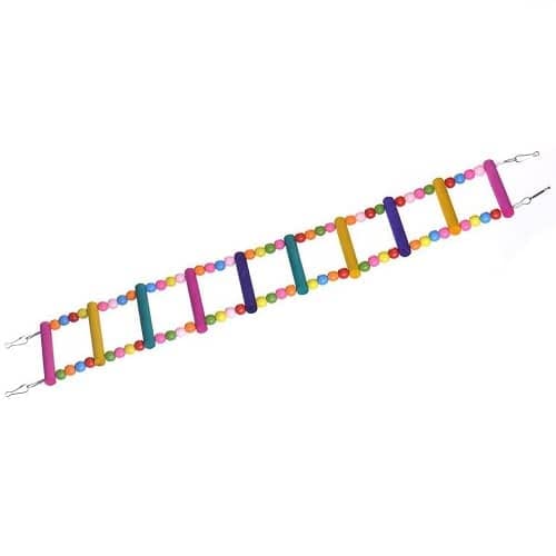 CABLEPELADO Escalera para pajaros de Madera Juguete Pajaro Multicolor