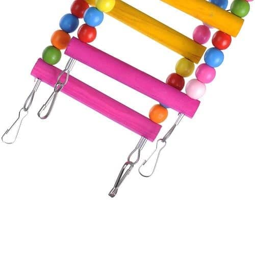 CABLEPELADO Escalera para pajaros de Madera Juguete Pajaro Multicolor