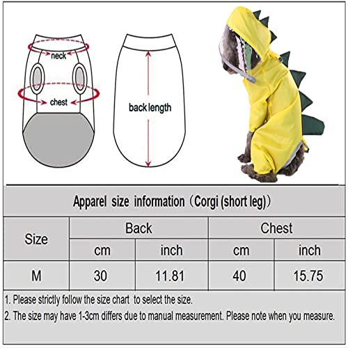 Cachorro con Impermeable con Capucha Chubasquero para Perros Pequeños Chubasquero para Perros Medianos Chubasquero para Perro con Capucha Chubasquero para Perros Agua para Perro Gato Pequeño Mediano
