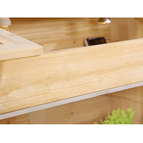 Caja de madera maciza de Vivarium, Crianza Ver lagarto tortuga serpiente jaula Hábitat cisterna de transporte Caja de Pet Shop caja del gato del perro casa del animal doméstico ( Size : 80*40*40CM )