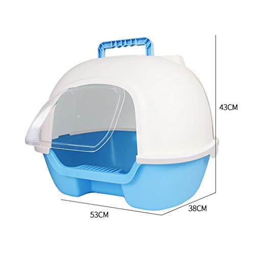 Cajas de arena Lavabo for gatos Completamente cerrado Inodoro grande cerrado for gatos Gato doméstico for mascotas Artículos for gatos Café Color Puerta doble Espacio grande Caja de arena grande