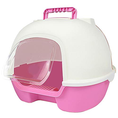 Cajas de arena Lavabo for gatos Completamente cerrado Inodoro grande cerrado for gatos Gato doméstico for mascotas Artículos for gatos Café Color Puerta doble Espacio grande Caja de arena grande