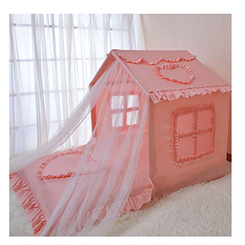 Cama de lujo para mascotas, cachorros, princesas, casa para cama lavable, para mascotas, gatos, cama interior, cojín para perros pequeños y medianos (color: rosa, tamaño: L)