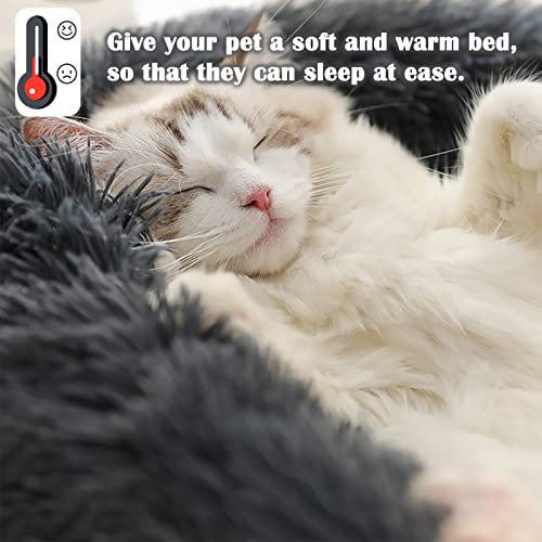 Cama para Perros Gatos Antiestres Mediano - Camas Cojin Relajante Redonda Suave Felpa Lavables, Cálido Cama Interior Invierno para Mascotas y Cachorro Medianos Pequeños
