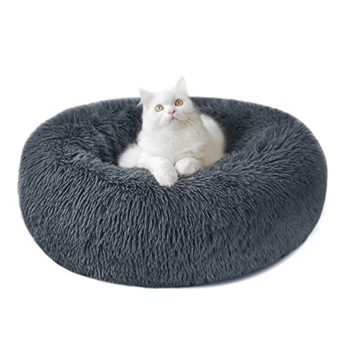Cama para Perros Gatos Antiestres Mediano - Camas Cojin Relajante Redonda Suave Felpa Lavables, Cálido Cama Interior Invierno para Mascotas y Cachorro Medianos Pequeños