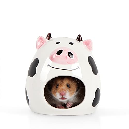 Casa de Cerámica para Hámster, DBAILY Dibujos Animados Hideout Hámster de Verano Adorable Duradera Nido de Animales Pequeños para Chinchilla Ardilla Gerbil Sirio (S)