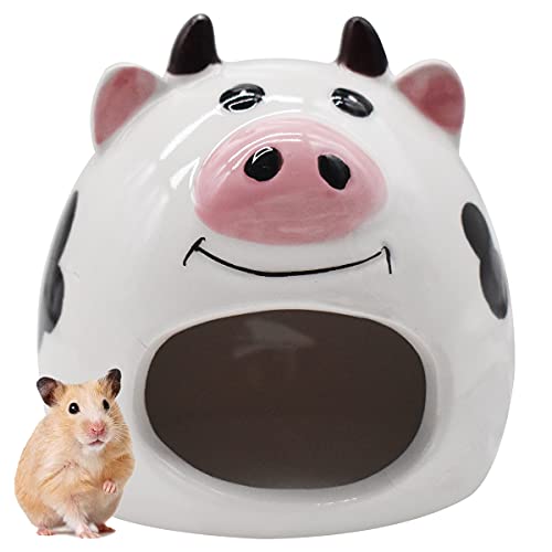 Casa de Cerámica para Hámster, DBAILY Dibujos Animados Hideout Hámster de Verano Adorable Duradera Nido de Animales Pequeños para Chinchilla Ardilla Gerbil Sirio (S)